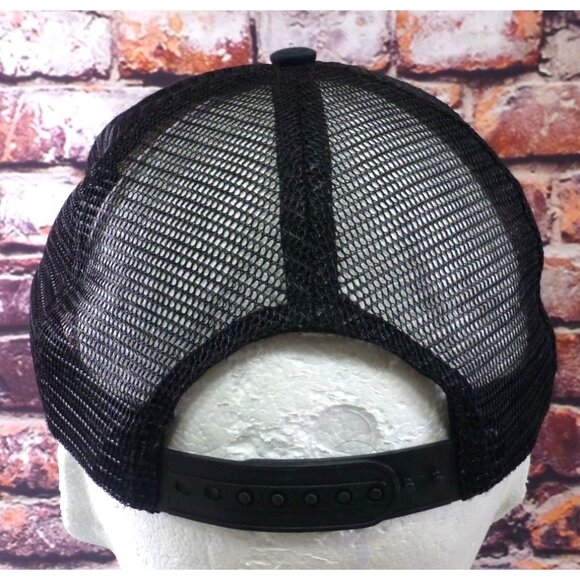 Tulones Currency Collectors Logo Snapback Hat Black & White Mesh Trucker - Picture 3 of 6